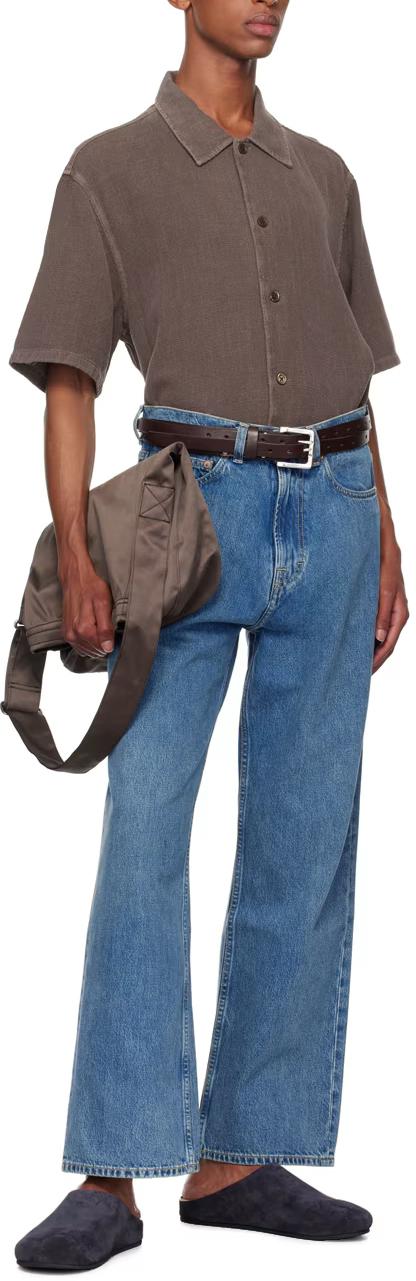 OUR LEGACY Brown Leather Split Belt A42484O