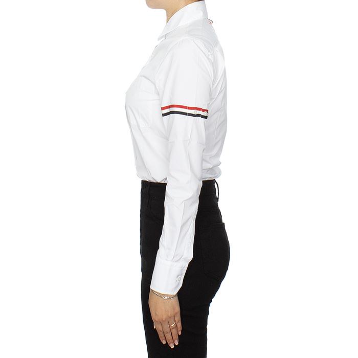THOM BROWNE Poplin Armband Classic Round Collar Shirt