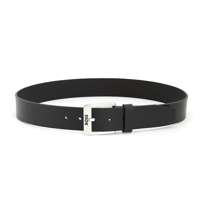 HUGO BOSS Men's Leather Belt Black