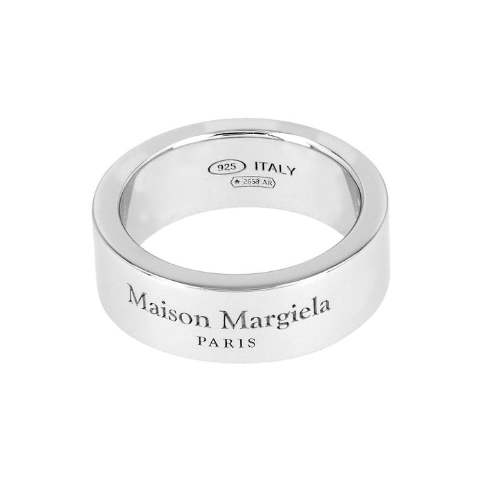 Maison Margiela Engraved Logo Silver Ring