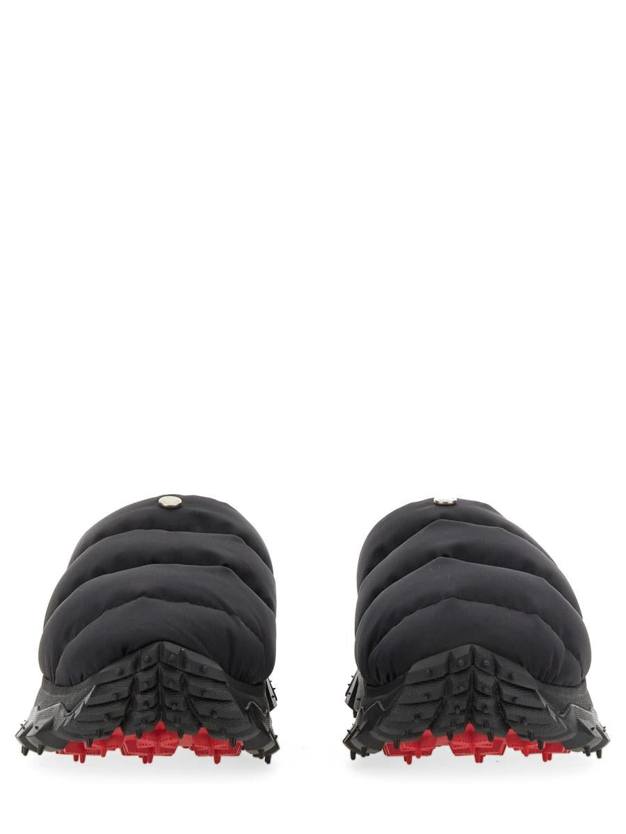 Moncler Black Leather Mules Slippers
