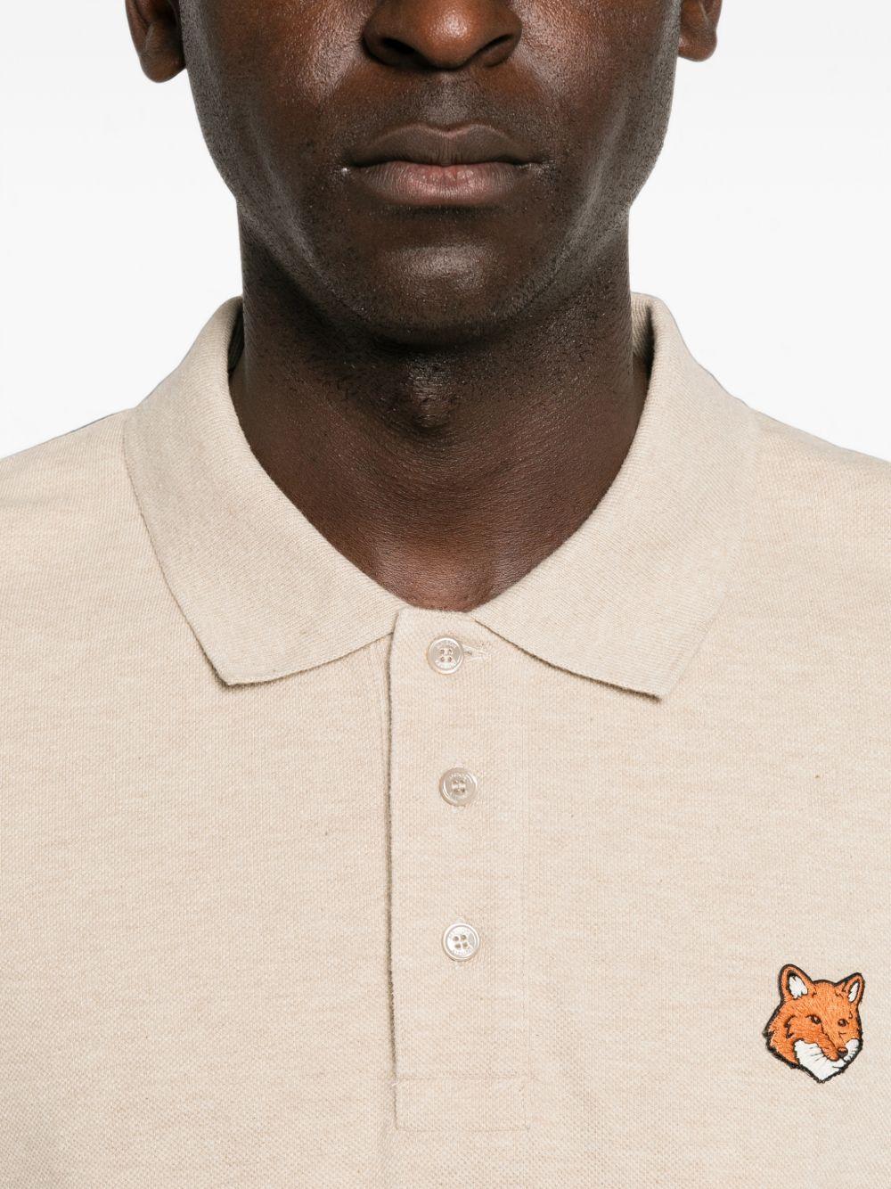 Maison Kitsune Cotton Short Sleeve Polo Shirt Navy Men