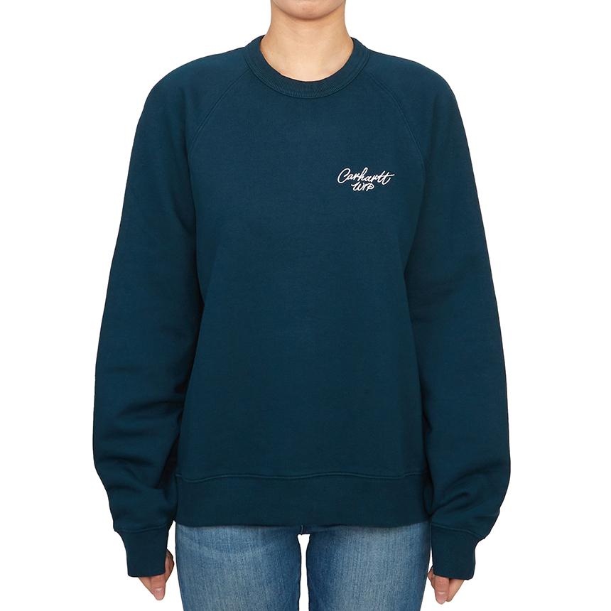 Carhartt Women’s Fleece-Lined Signature Crewneck Sweatshirt I034030 2N3XX