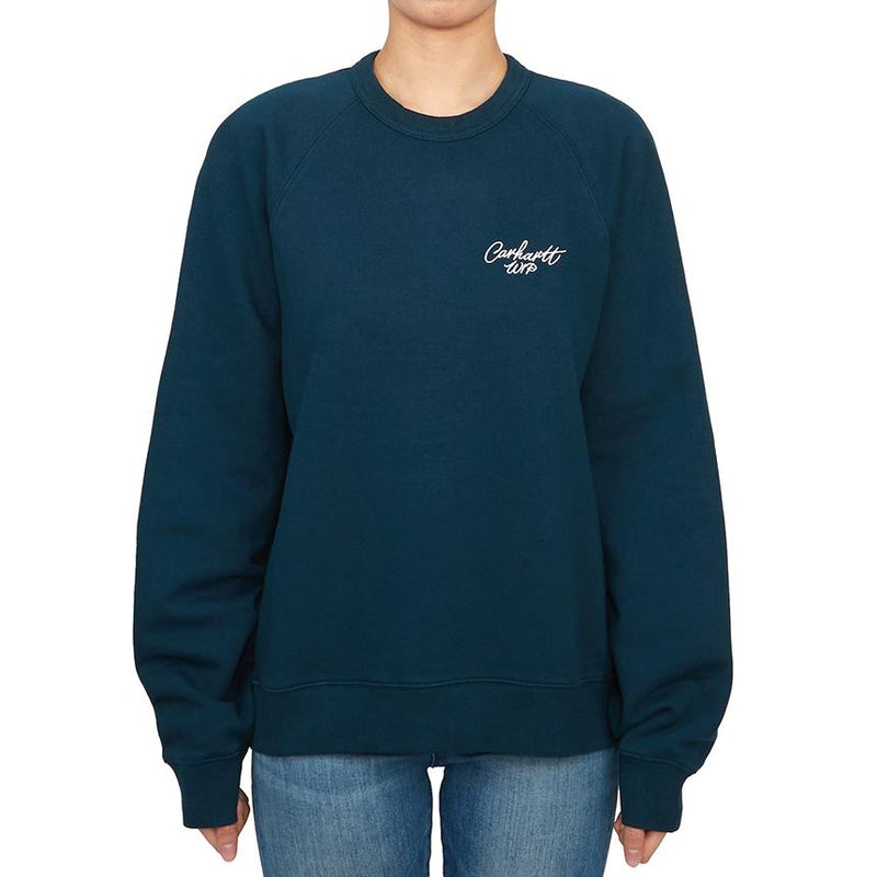 Carhartt Women’s Fleece-Lined Signature Crewneck Sweatshirt I034030 2N3XX