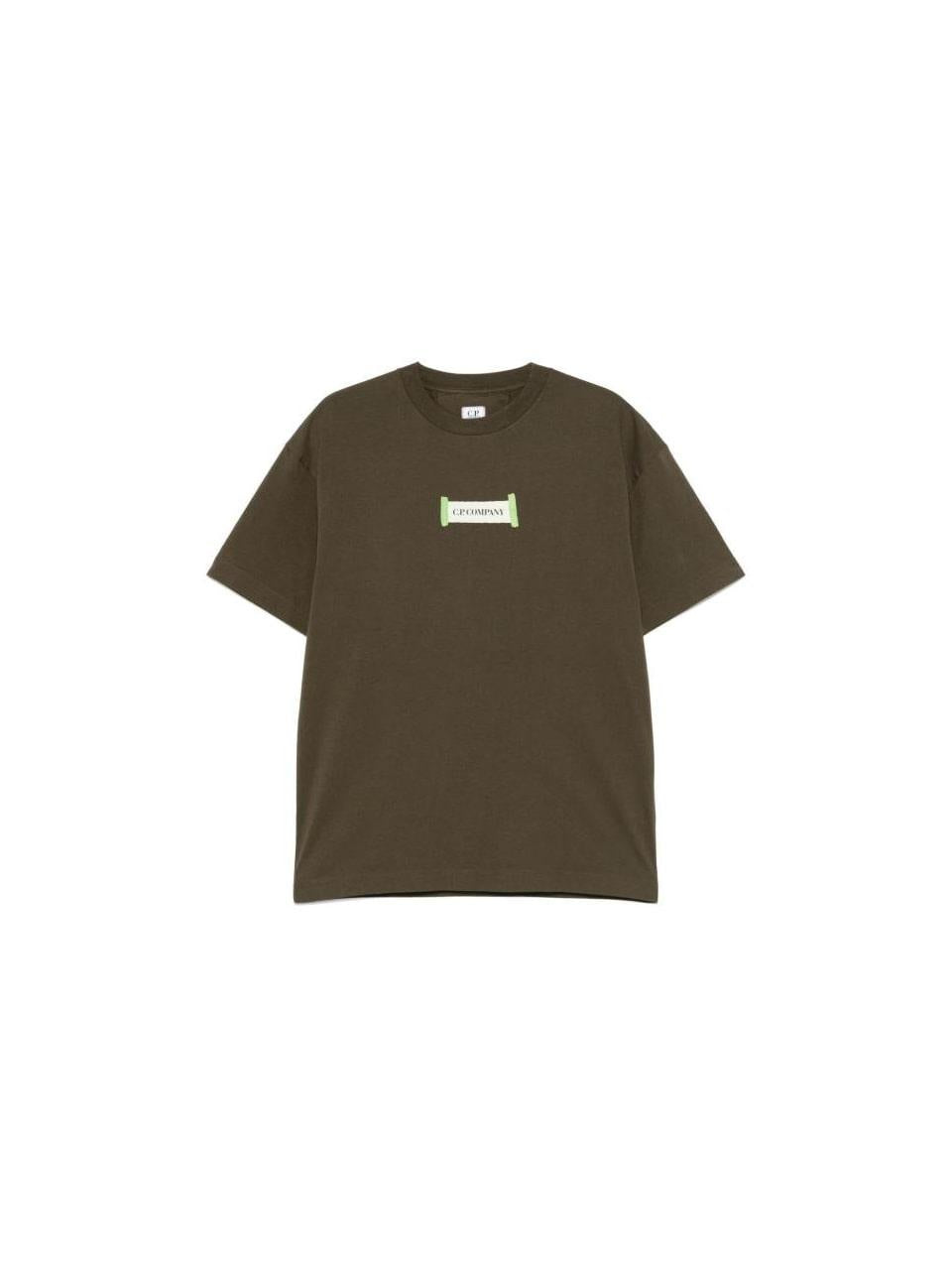CP Company Jersey Print Logo T-Shirt Green Men’s