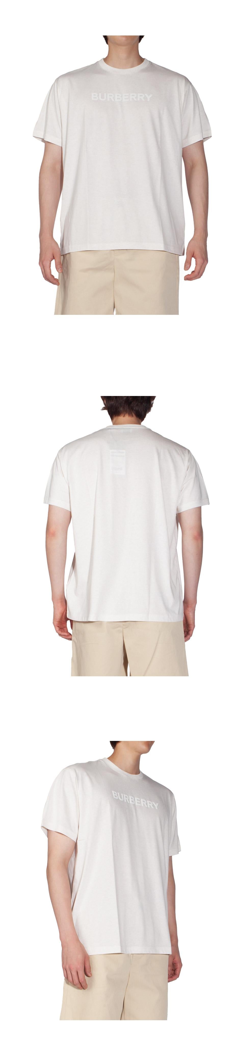 BURBERRY Logo Print Cotton Oversize Short Sleeve T-Shirt
