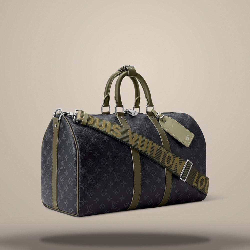Louis Vuitton Keepall Bandouliere 45 Khaki Green Crossbody Bag M28837