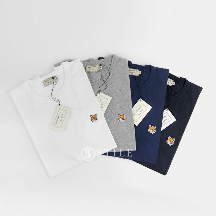 Maison Kitsune Fox Head Unisex Short Sleeve T-Shirt Multi-Color