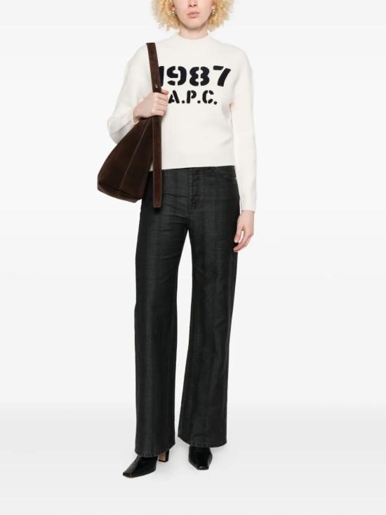 A.P.C. Ecru Wool Blend Crewneck Sweater WVBDKF23462 AAD