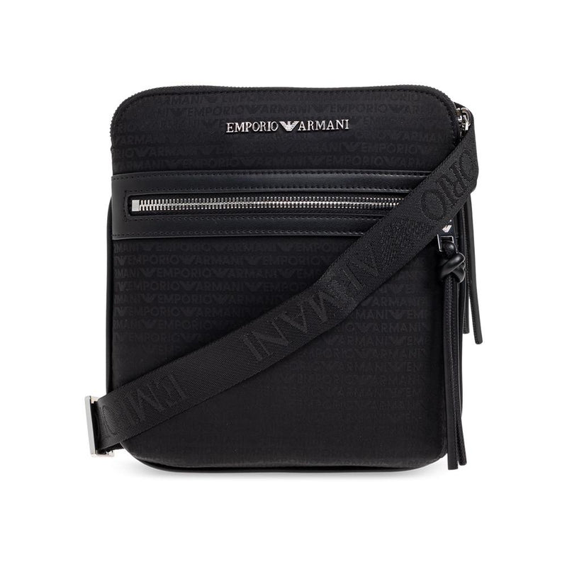 Emporio Armani Signature Logo Print Crossbody Bag Black EM005400 AF14637 UC001