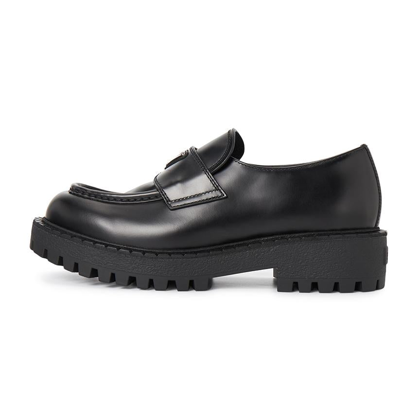 PRADA Black Leather Men's Loafers