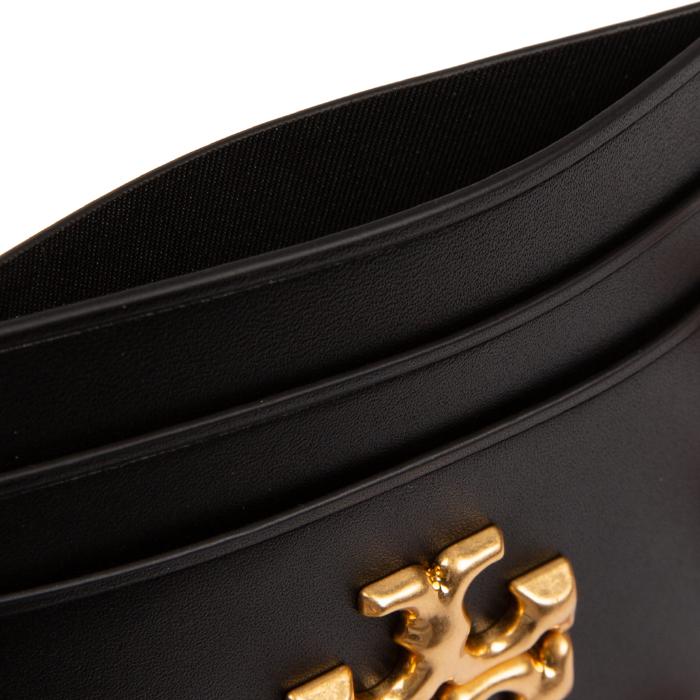 Tory Burch Women’s Logo Black Leather Card Holder Wallet