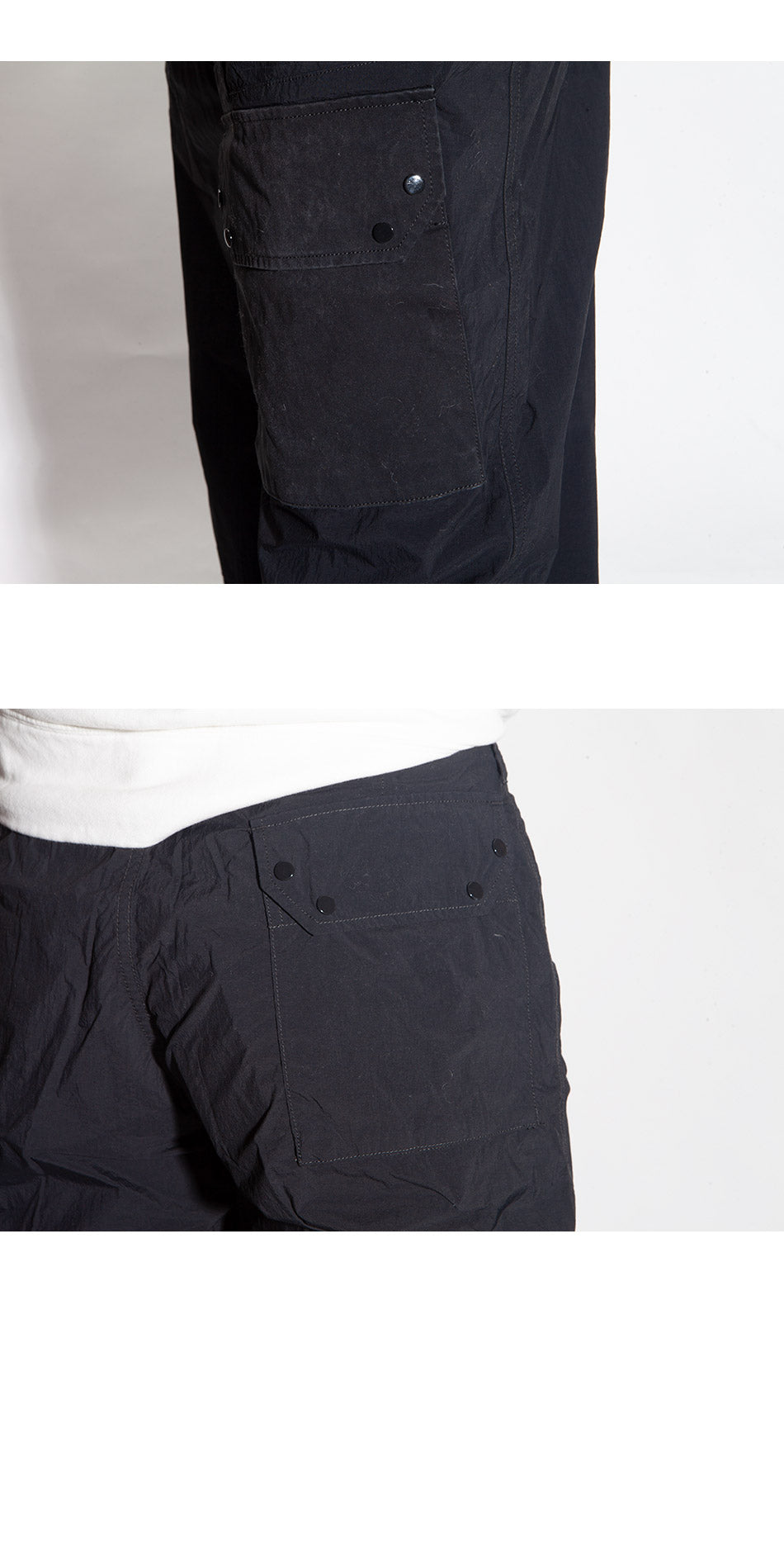 Ten C Men's Garment Dyed Tactel Cargo Pants 22CTCUP04162 999