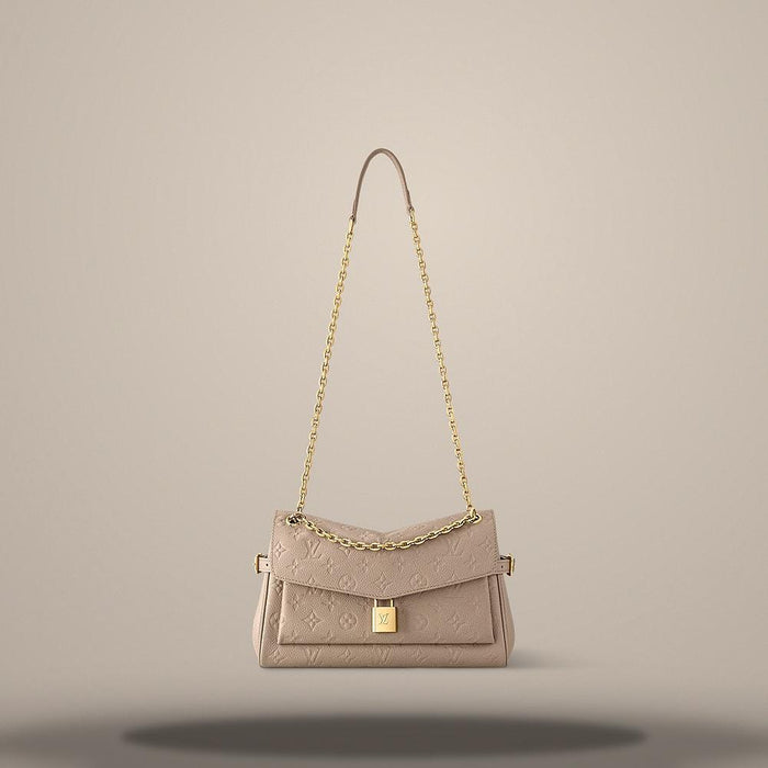 Louis Vuitton Anytime Flap Bag Taupe Gray Crossbody Bag