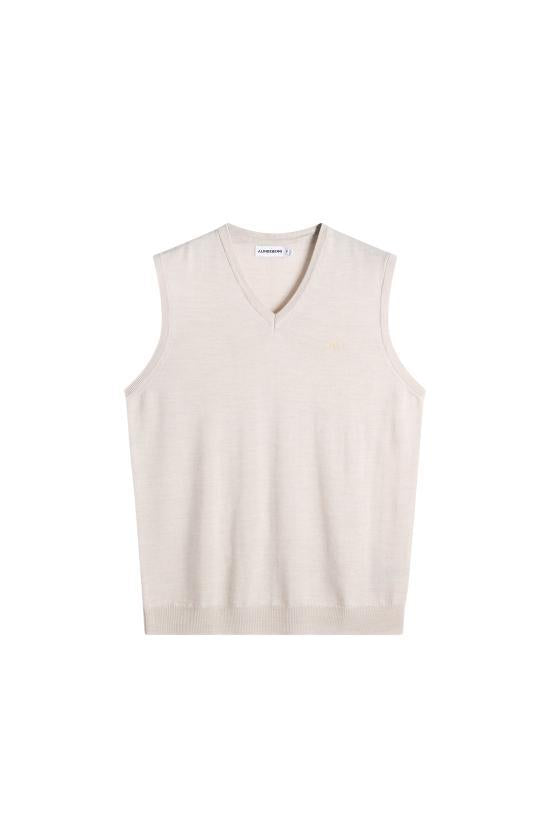 J LINDEBERG Men’s Vest BMKW15376C118 MOONBEAM MELANGE DOM