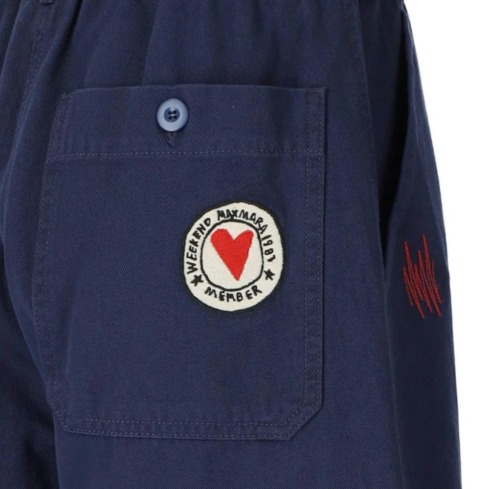 Max Mara Ultramarine LOTUS Logo Classic Pants 2525136011 002