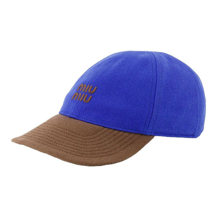 Miu Miu Logo Cotton Women’s Baseball Cap Navy
