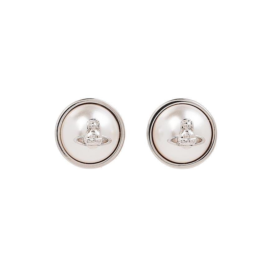 Vivienne Westwood Olga Small Earrings Silver-Tone Women’s Jewelry