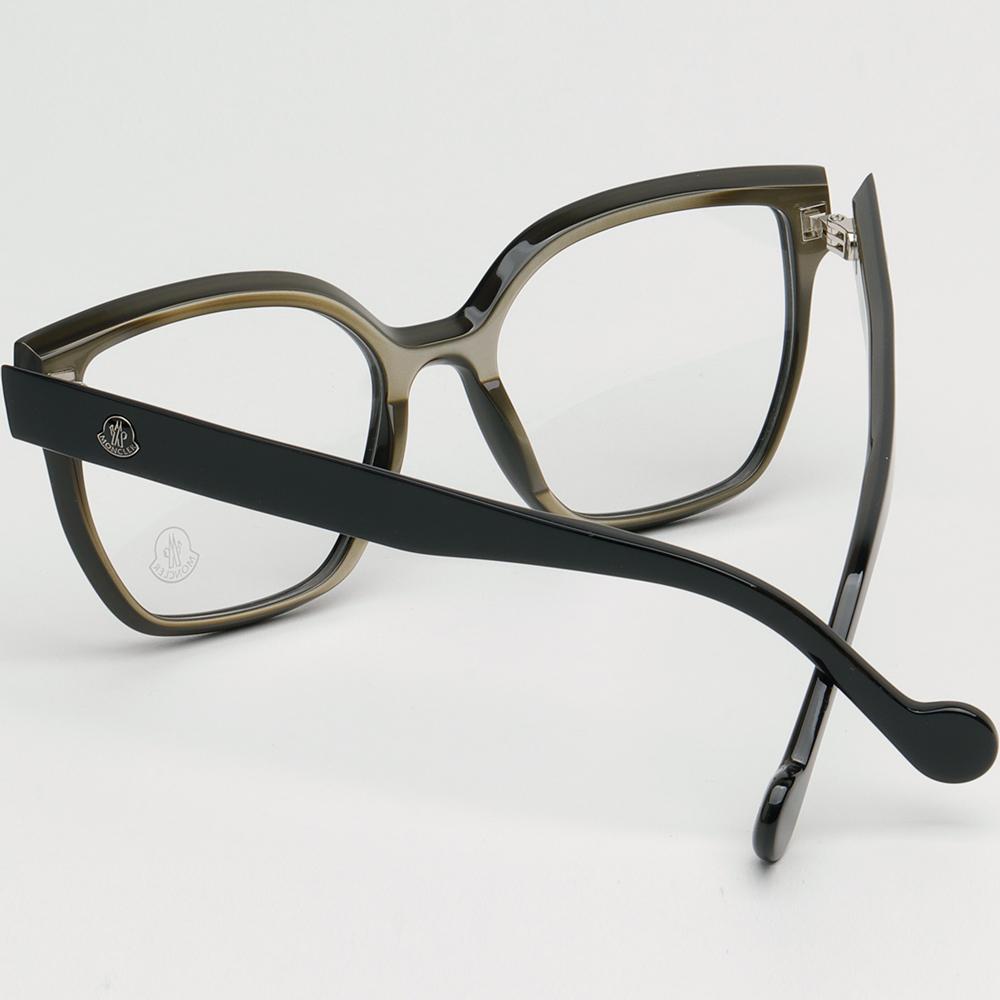 Moncler Black Square Cat Eye Acetate Oversized Eyeglasses Frames ML5155 001