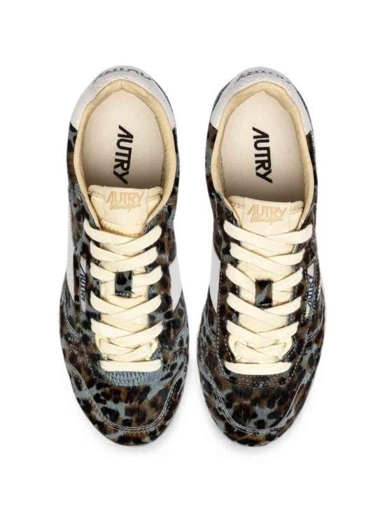 AUTRY Gray Leopard White Windspin Sneakers Women’s