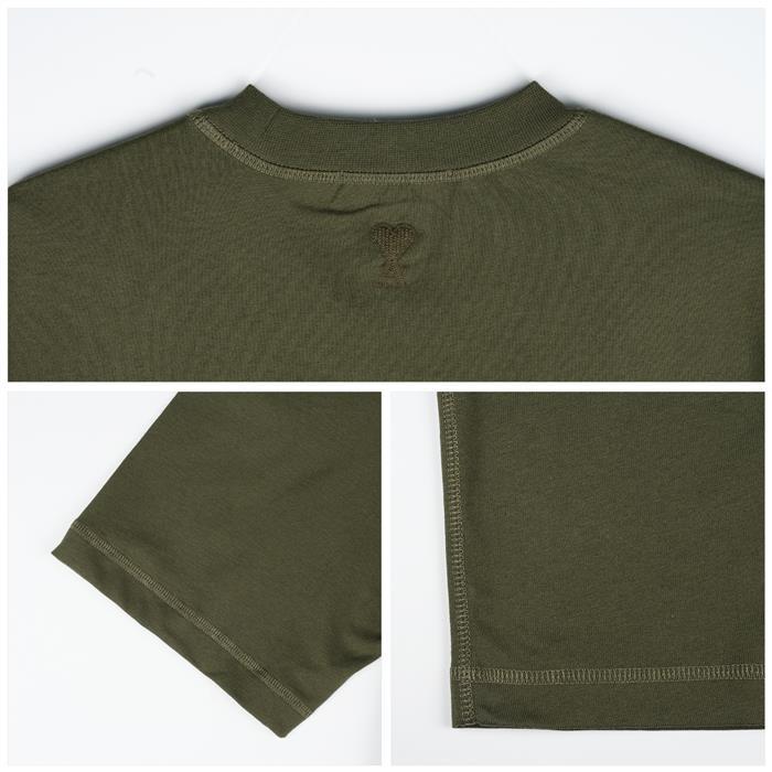 AMI Embroidered Logo Cotton Short Sleeve T-Shirt HTS048 JE0119 376
