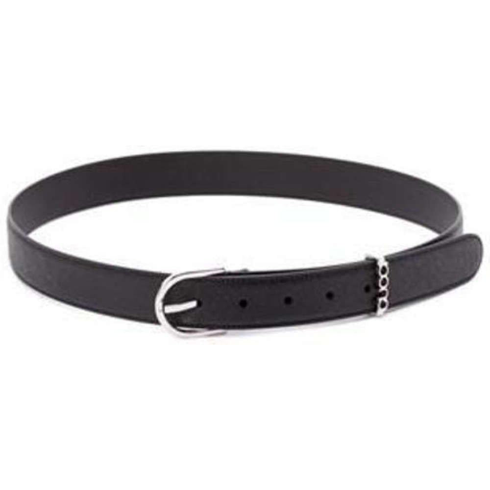 GUCCI Black Leather Belt with Logo Detail