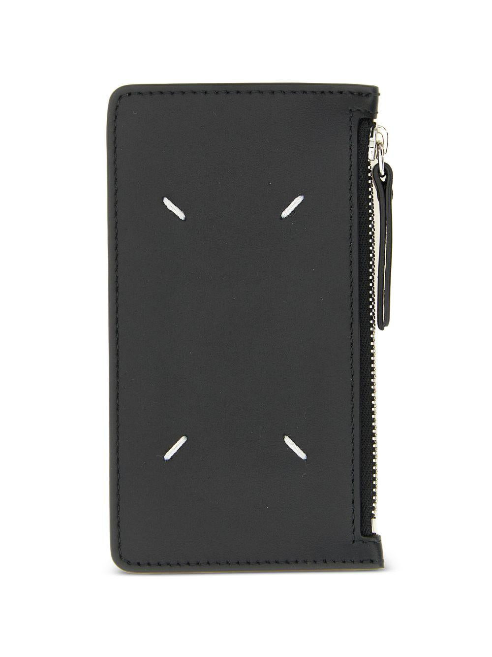 Maison Margiela Black Leather Long Wallet