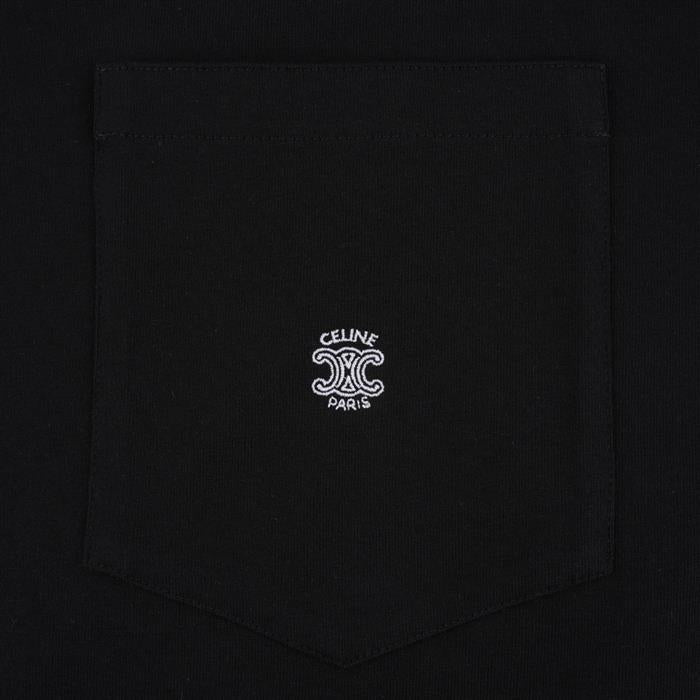 CELINE Cotton Jersey Long Sleeve T-Shirt for Men