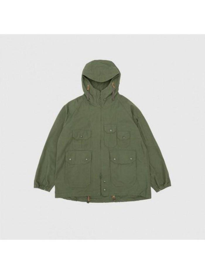 Engineered Garments Olive Coated Cotton Atlantic Parka Jack 25S1D010 QT112 BS006