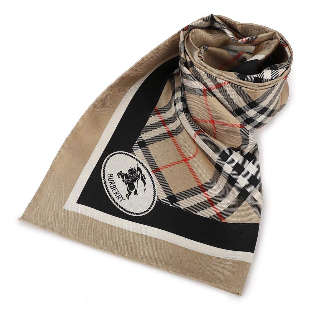 BURBERRY Check Silk Scarf