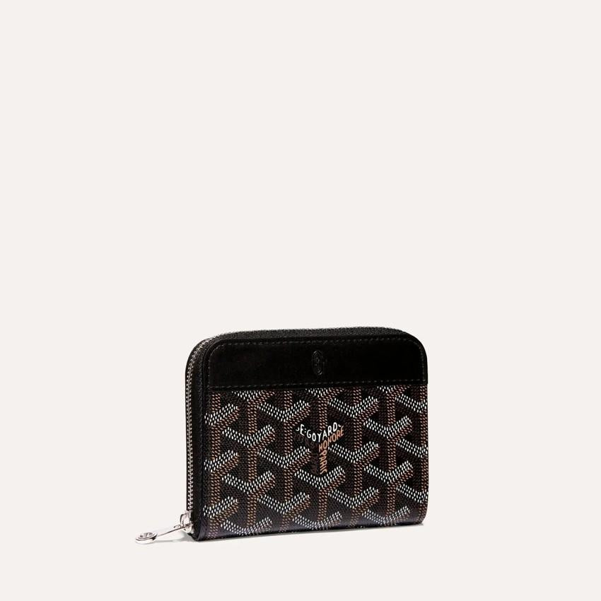 GOYARD Black Matignon PM Leather Card Holder Wallet for Wome MATIGNPMLTY 01CL01P