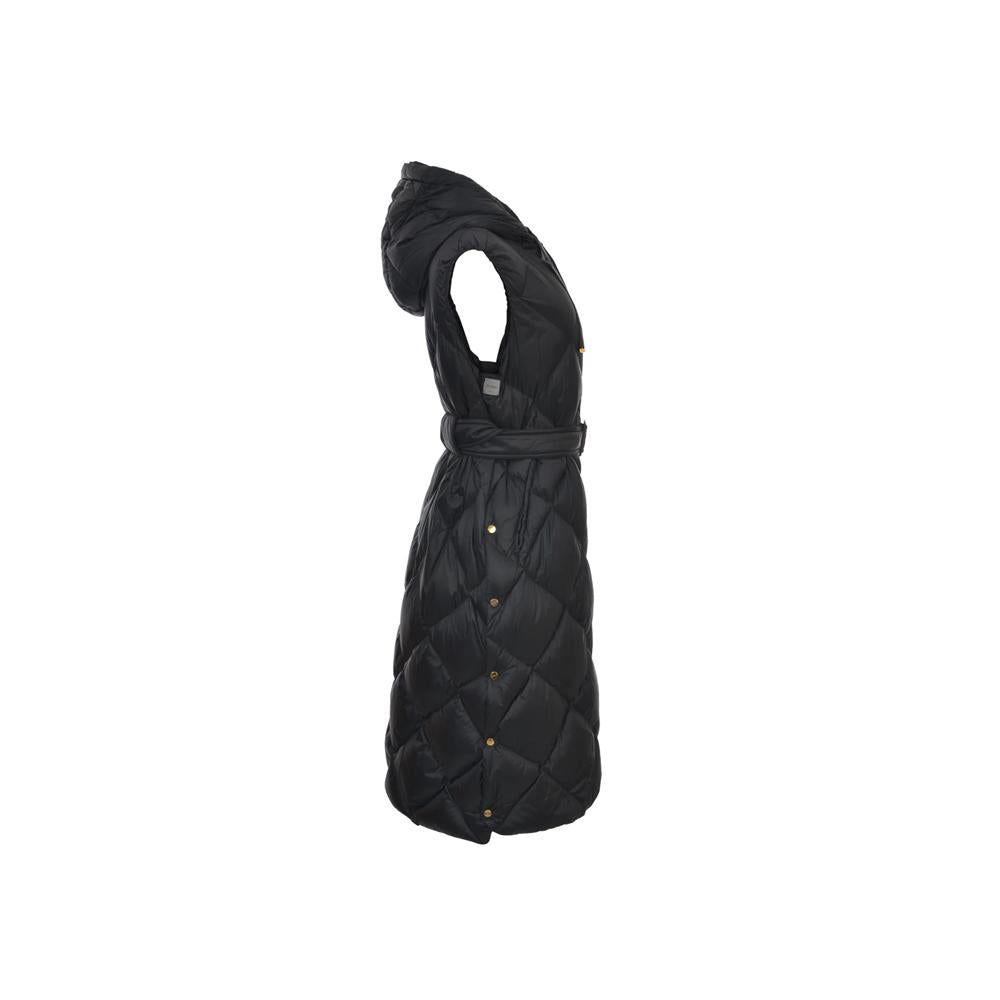Max Mara Hooded Quilted Puffer Coat Black 252929 6075