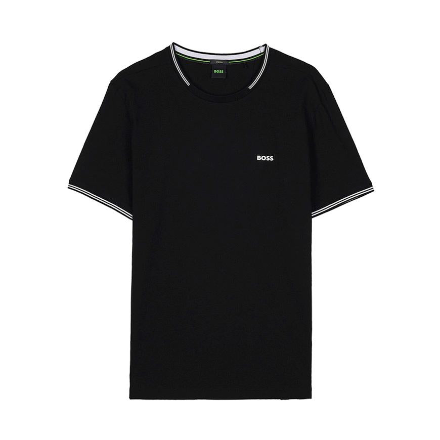 HUGO BOSS Men’s Stretch Cotton T-Shirt Black