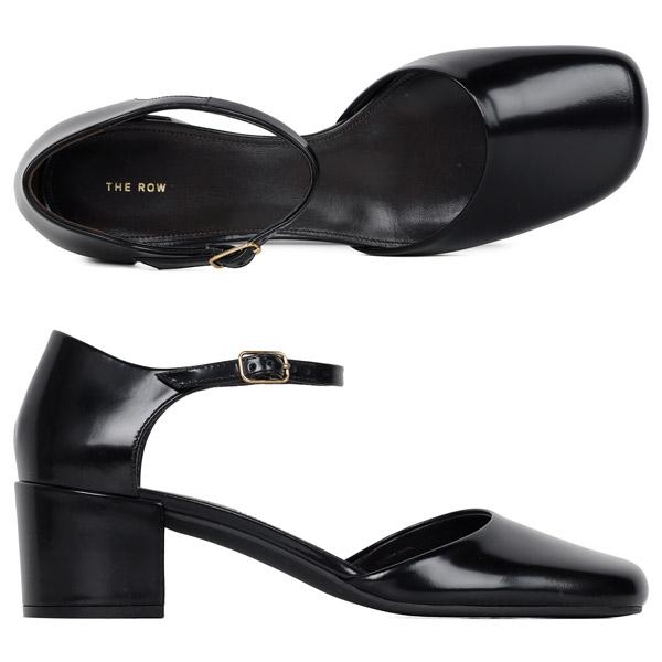 The Row Black Penelope Ankle Strap Pumps F1673L604 BLK