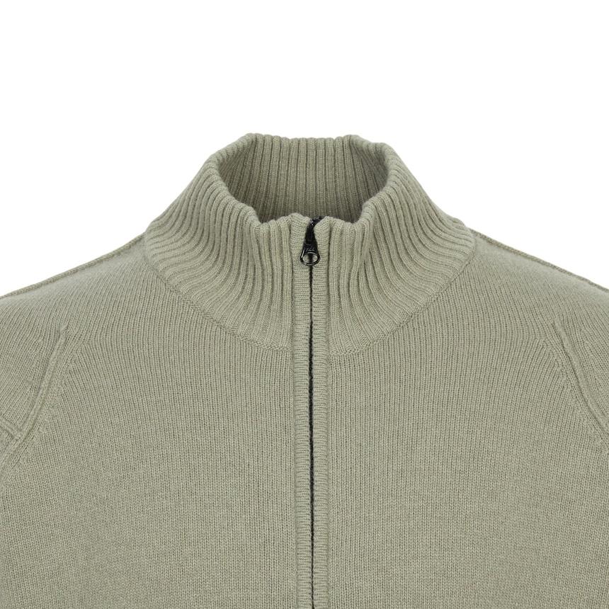 CP Company Men’s Zip-Up Knit Cardigan Green