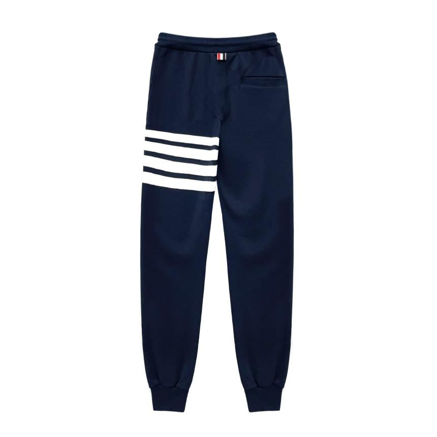 THOM BROWNE Armband Cotton Sweatpants Joggers Navy Men