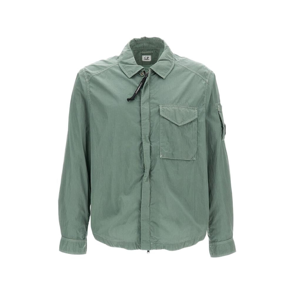 CP Company Khaki Chrome R Overshirt Jacket with Lens Patc 20CMOS710A 005904G 668