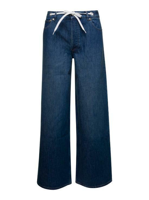 A.P.C. Blue High-Rise Straight Leg Denim Jeans