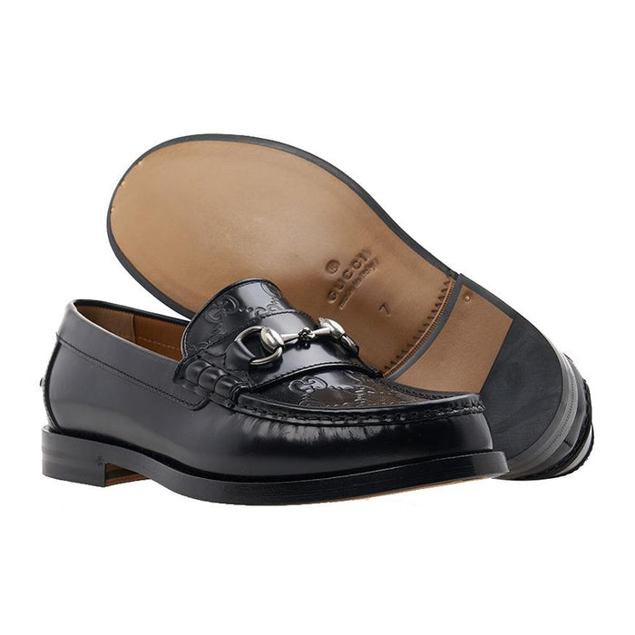 GUCCI Men's Horsebit Loafers Black Leather Loafer