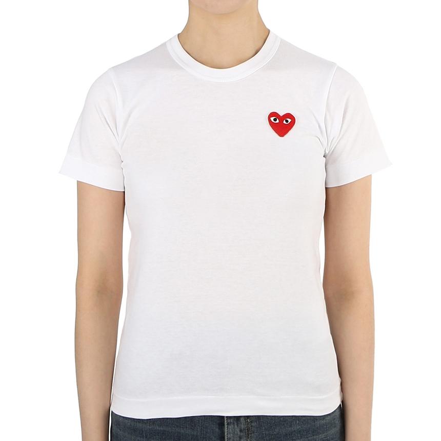 Comme des Garcons Red Heart Patch Short Sleeve T-Shirt Unisex AZ T107 051 2