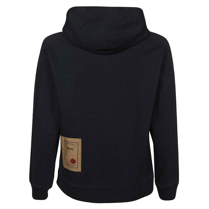 Ten C Logo Patch Hoodie Black Women’s Hooded Sweatshirt