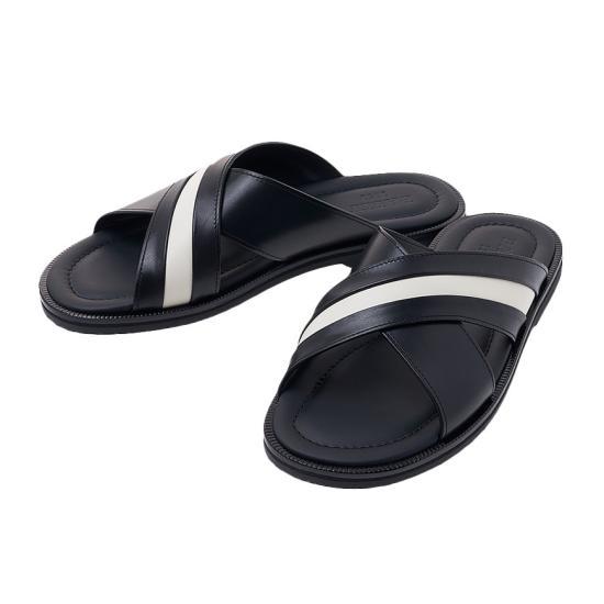 BALLY Black Mule Slide Sandals 60266724044 F000