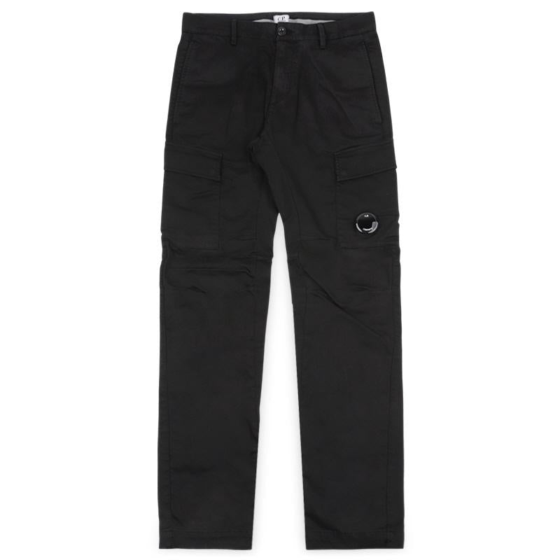 CP Company Men’s Stretch Lens Badge Cargo Pants Black RCCMPA134A 005694G 999