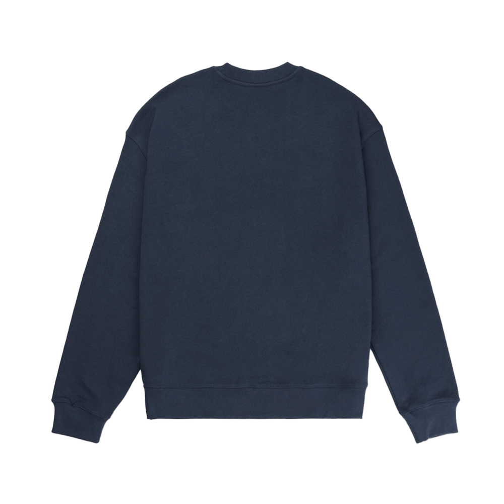 Maison Kitsune Bolt Fox Logo Crewneck Sweatshirt Men Navy Co MM00316 KM0321 P476