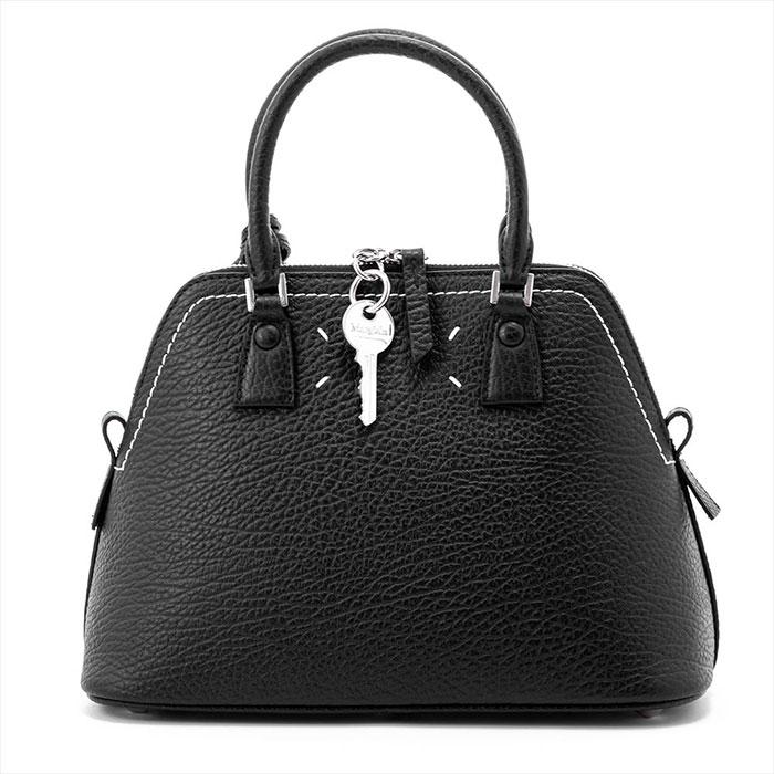 Maison Margiela 5AC Classic Mini Black Leather Shoulder Tote Bag