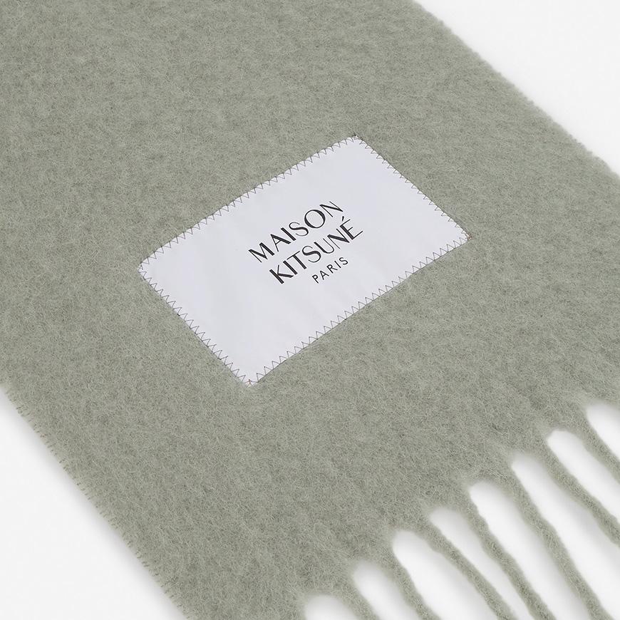 Maison Kitsune Unisex Alpaca Scarf Muffler, Beige LM06206 WA0022 P131