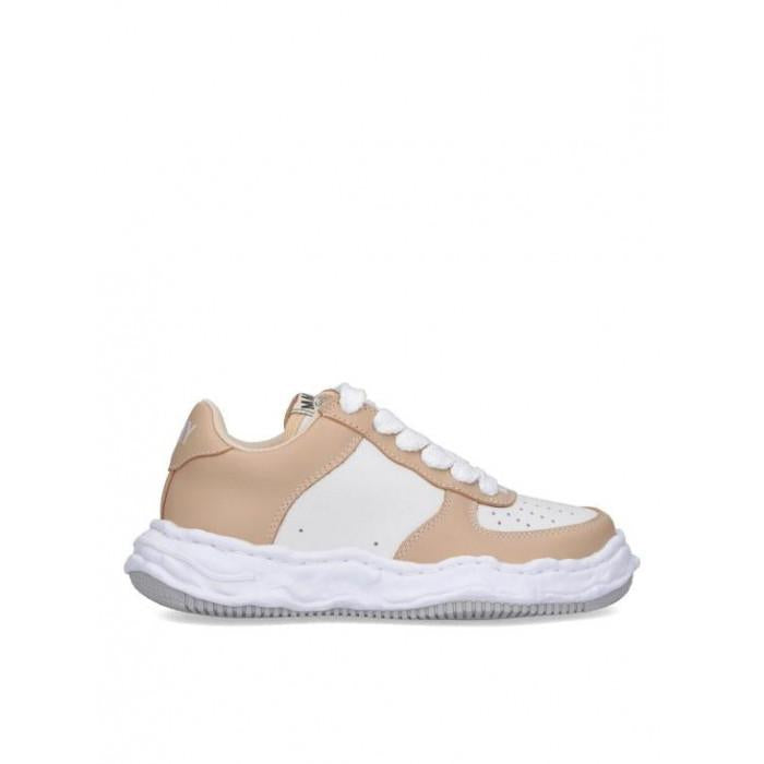 Maison Mihara Yasuhiro Wayne OG Sole Leather Low Sneakers Beige/White