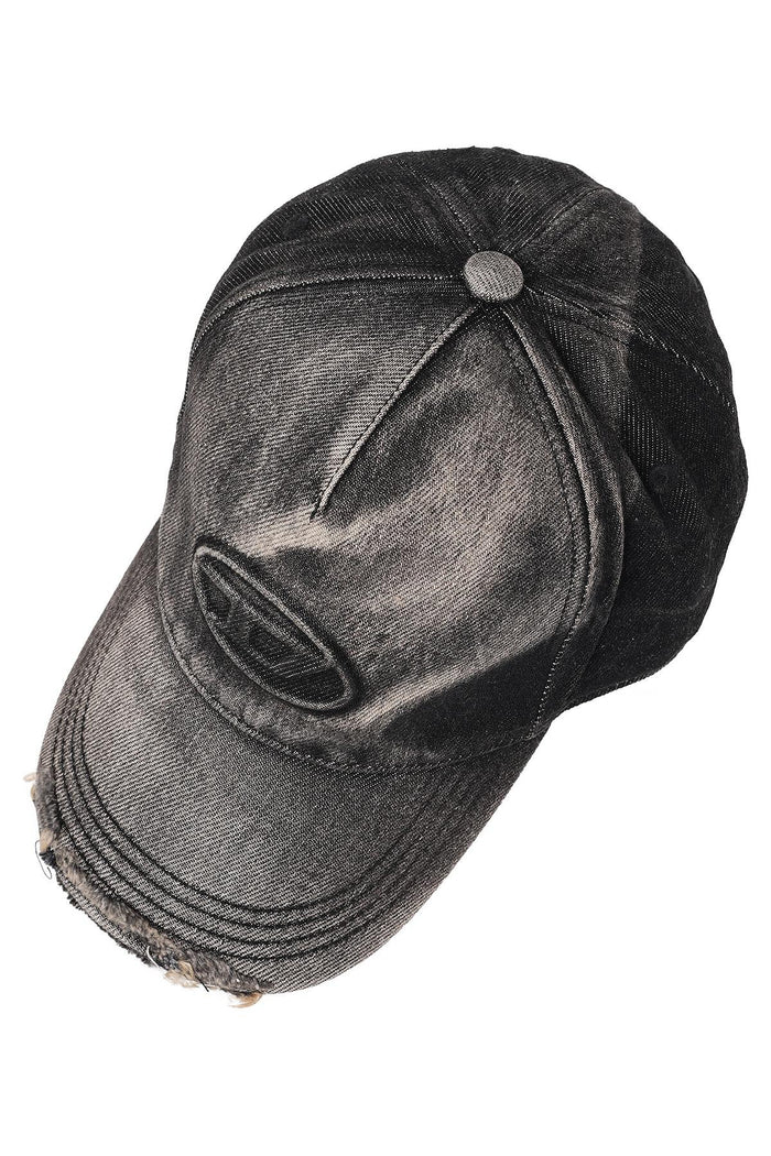 DIESEL Black Cotton Baseball Cap Unisex