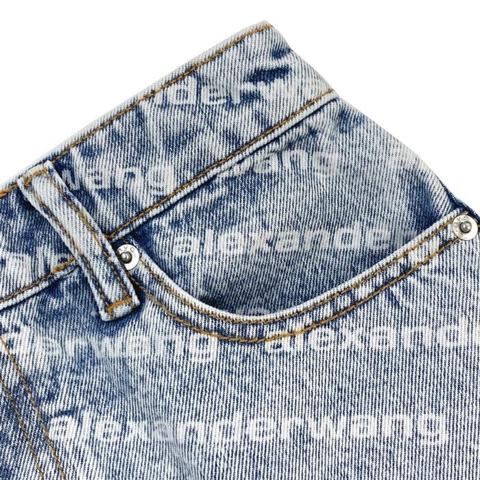 ALEXANDER WANG All Over Logo Denim Short Pants 4DC2204781270