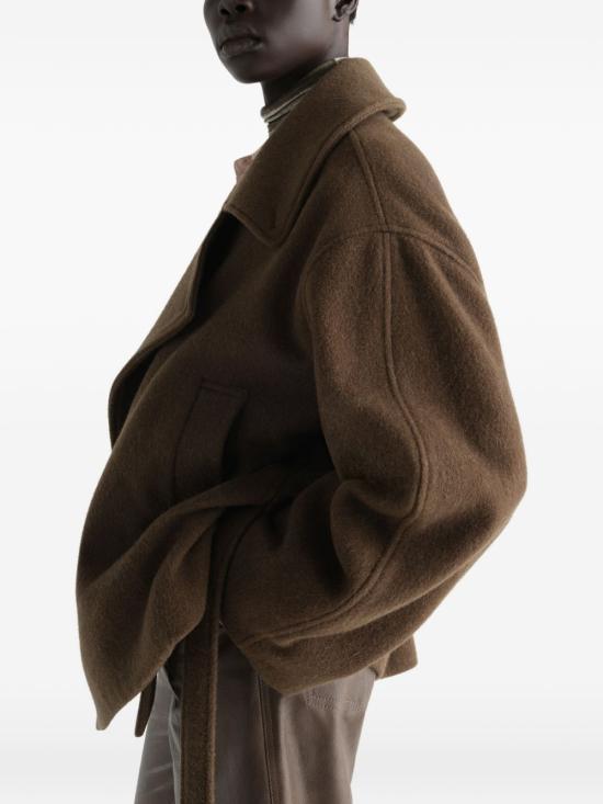Lemaire Mud Wool Blend Long Coat